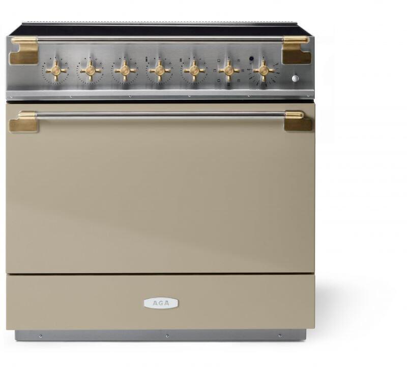 AGA AEL361INABFWN Elise Series 36 Inch Induction Electric Freestanding Range in Fawn