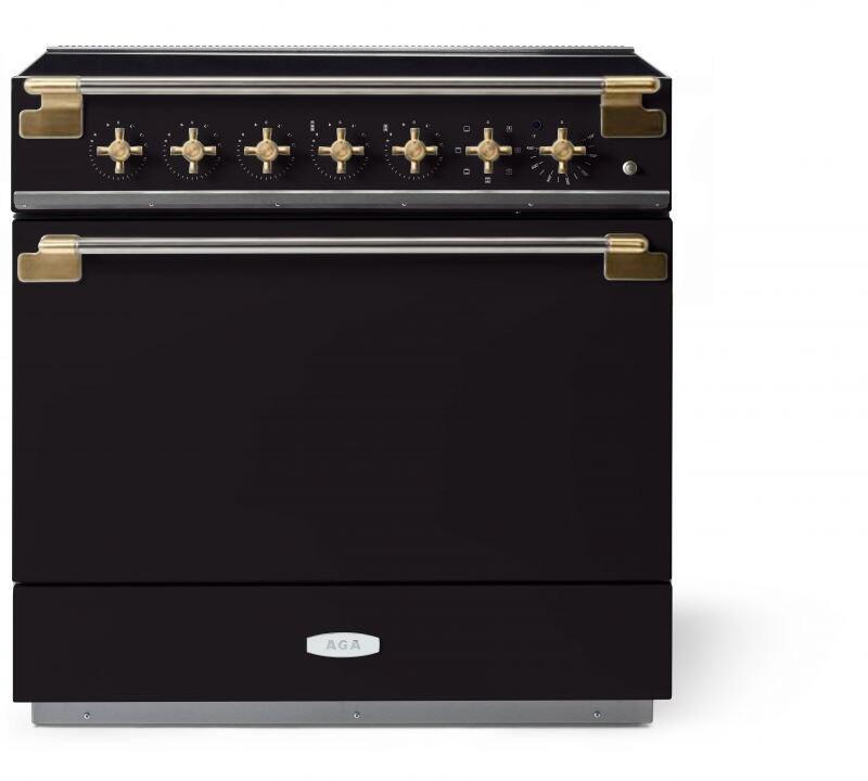 AGA AEL361INABMBL Elise Series 36 Inch Induction Electric Freestanding Range in Matte Black
