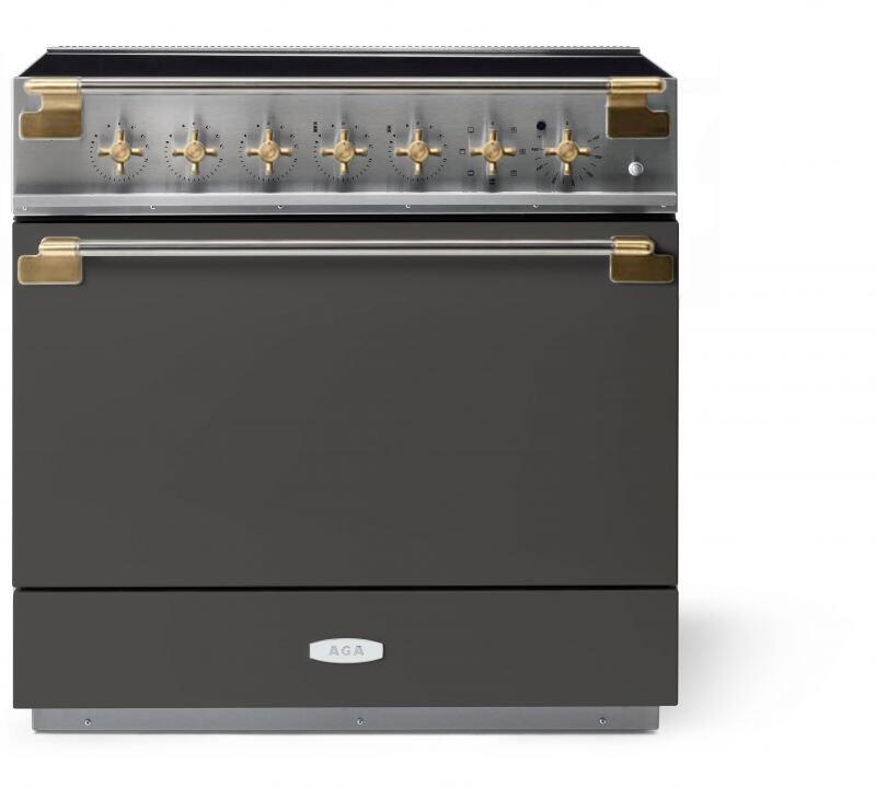 AGA AEL361INABSLT Elise Series 36 Inch Induction Electric Freestanding Range in Slate