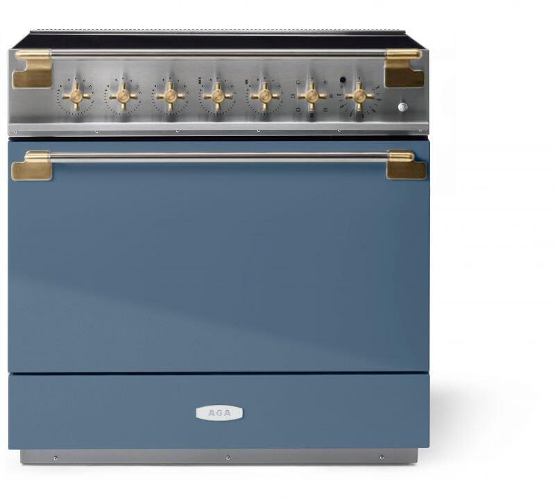 AGA AEL361INABSTB Elise Series 36 Inch Induction Electric Freestanding Range in Stone Blue