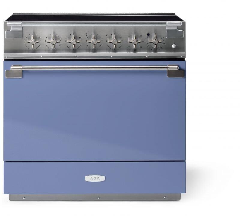 AGA AEL361INCBB  Elise Series 36 Inch Induction Electric Freestanding Range in Carnaby Blue