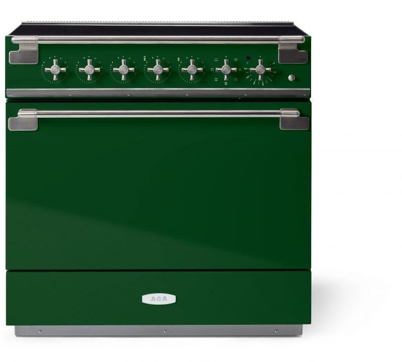 AGA AEL361INCWG Elise Series 36 Inch Induction Electric Freestanding Range in Cornwall Green