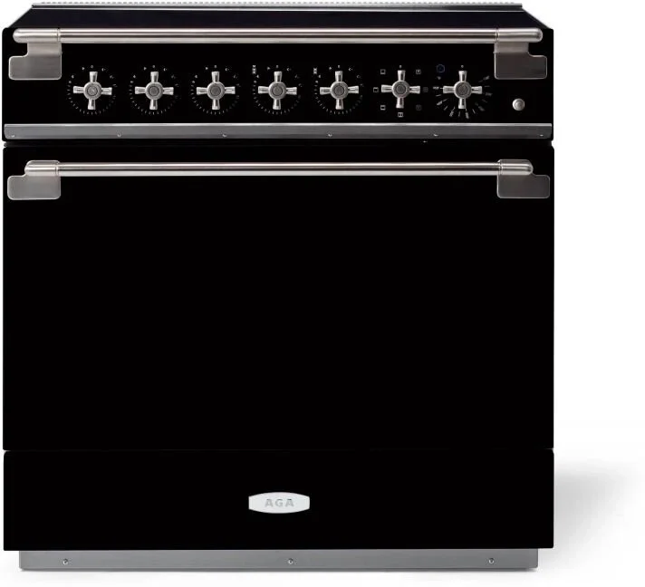 AGA AEL361INMBL Elise Series 36 Inch Matt Black Induction Electric Freestanding Range, in Matt Black