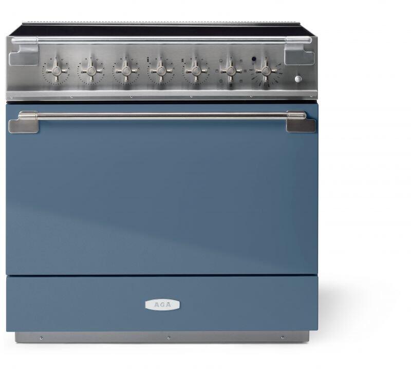 AGA AEL361INSTB Elise Series 36 Inch Induction Electric Freestanding Range in Stone Blue
