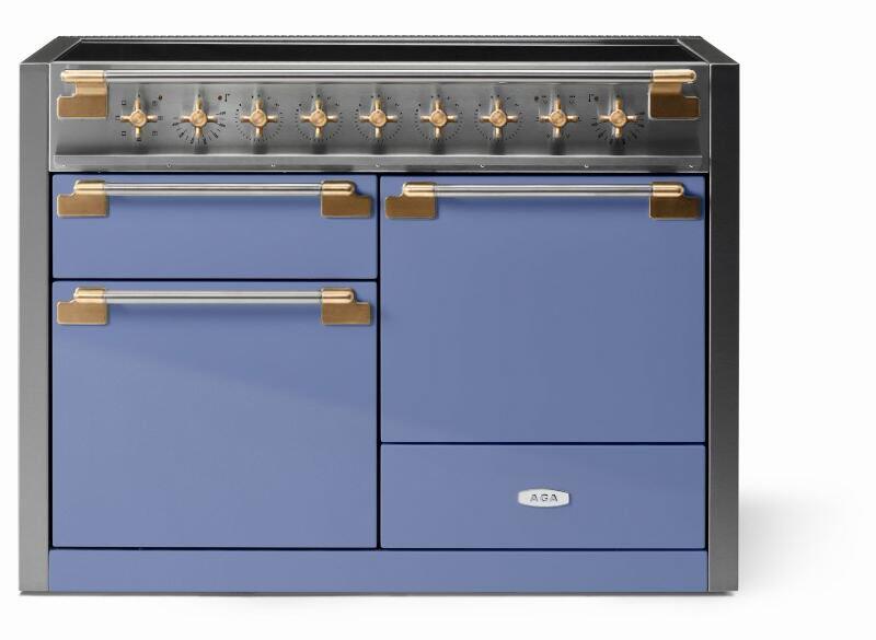 AGA AEL481INABCBB Elise Series 48 Inch Induction Electric Double Oven Freestanding Range in Varies