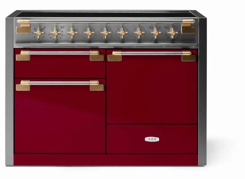 AGA AEL481INABCNB Elise Series 48 Inch Induction Electric Double Oven Freestanding Range in Varies