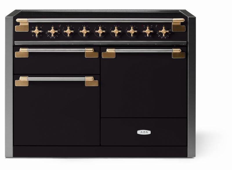 AGA AEL481INABMBL Elise Series 48 Inch Induction Electric Double Oven Freestanding Range in Varies