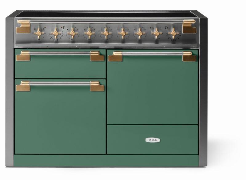 AGA AEL481INABMG Elise Series 48 Inch Induction Electric Double Oven Freestanding Range in Varies