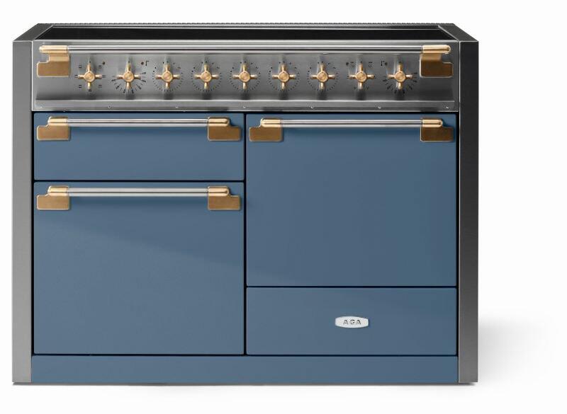 AGA AEL481INABSTB Elise Series 48 Inch Induction Electric Double Oven Freestanding Range in Varies