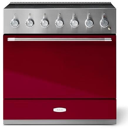 AGA AMC36INCNB Mercury Series 36 Inch Cranberry Induction Electric Freestanding Range