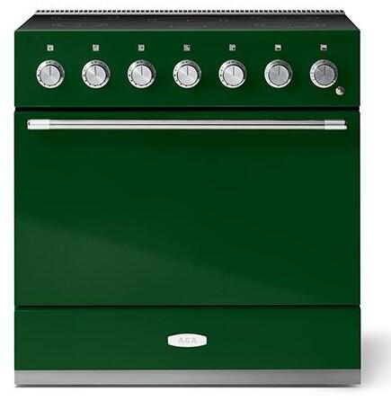 AGA AMC36INCWG Mercury Series 36 Inch Cornwall Green Induction Electric Freestanding Range