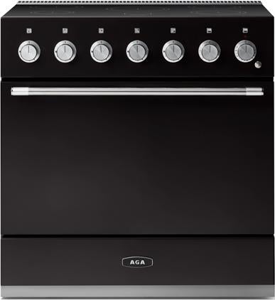AGA AMC36INMBL Mercury Series 36 Inch Matte Black Induction Electric  Freestanding Range