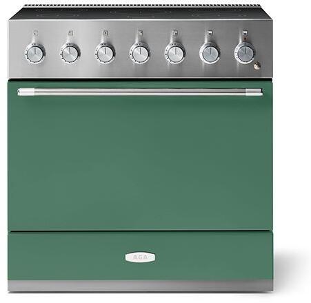AGA AMC36INMG Mercury Series 36 Inch Mineral Green Induction Electric Freestanding Range