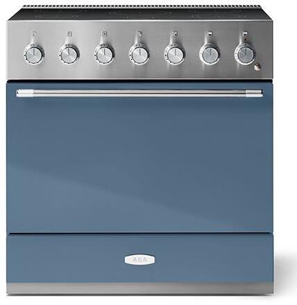 AGA AMC36INSTB Mercury Series 36 Inch Stone Blue Induction Electric Freestanding Range