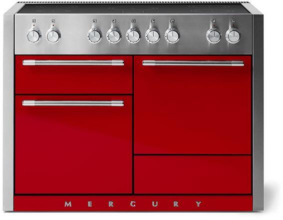 AGA AMC48INPCR Mercury Series 48 Inch Induction Electric Freestanding Range in Piccadilly Red