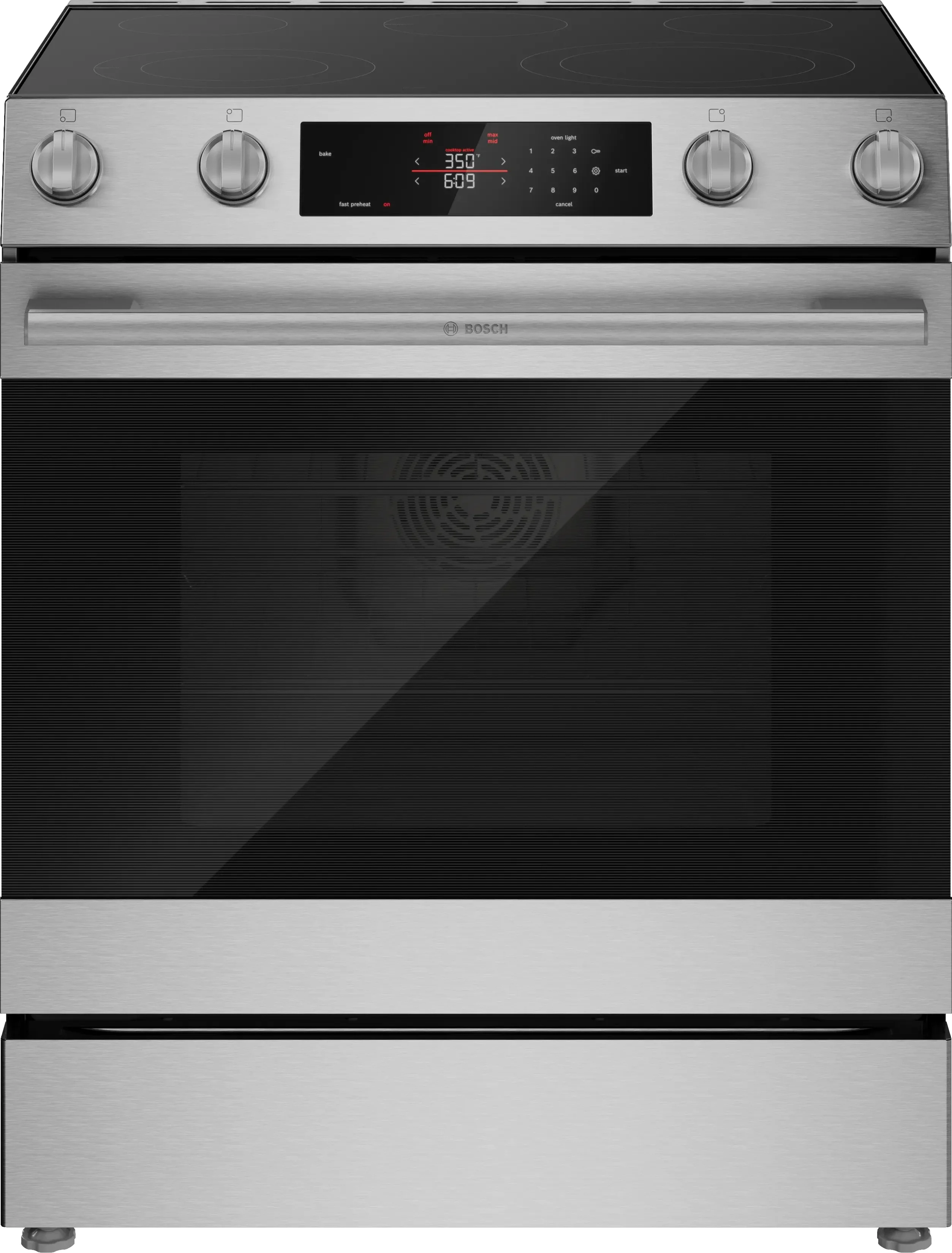 Bosch 30 Inch 300 Series Electric Range: Stainless Steel
