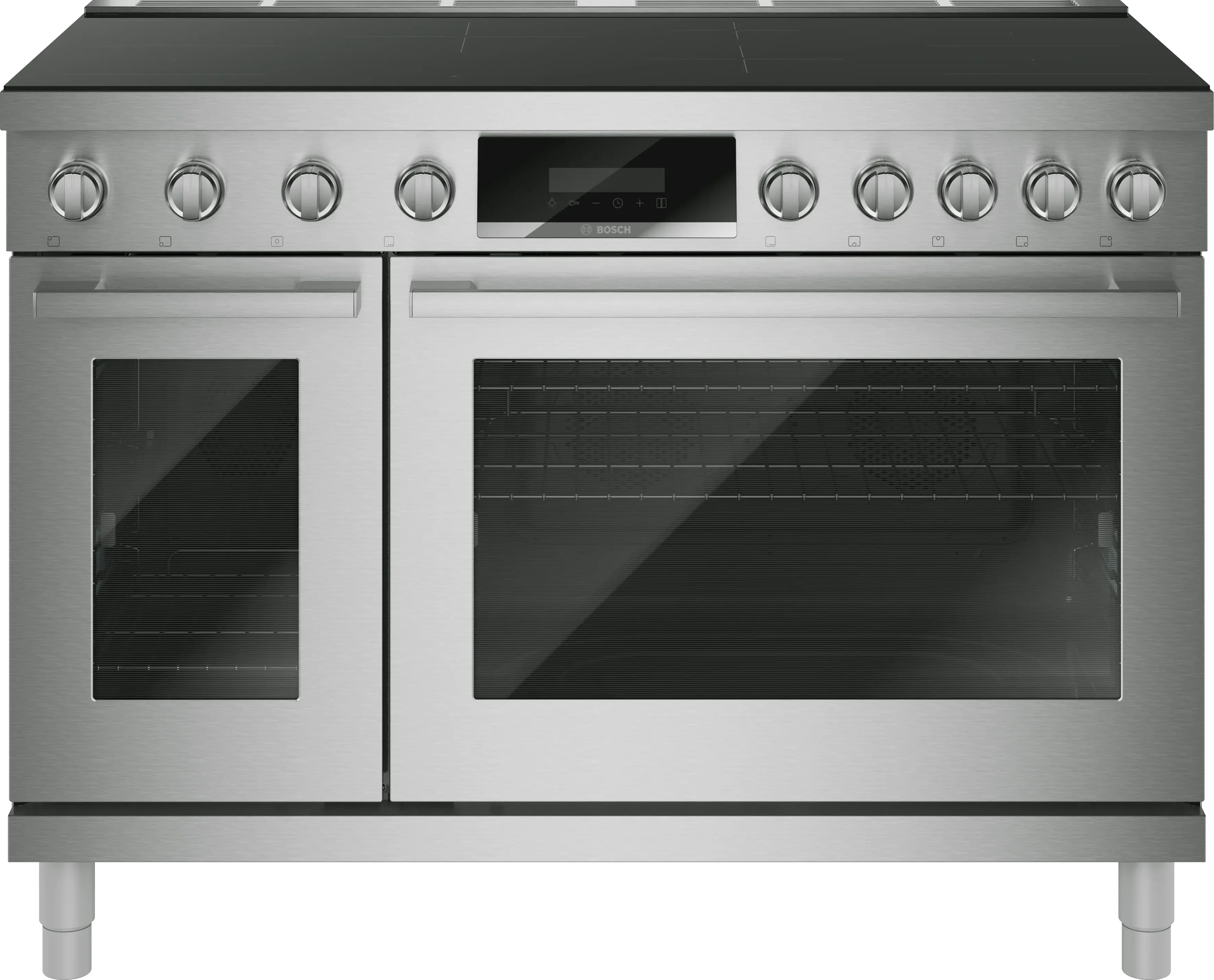 Bosch 48 Inch 800 Series Industrial Style Induction Range: Stainless Steel