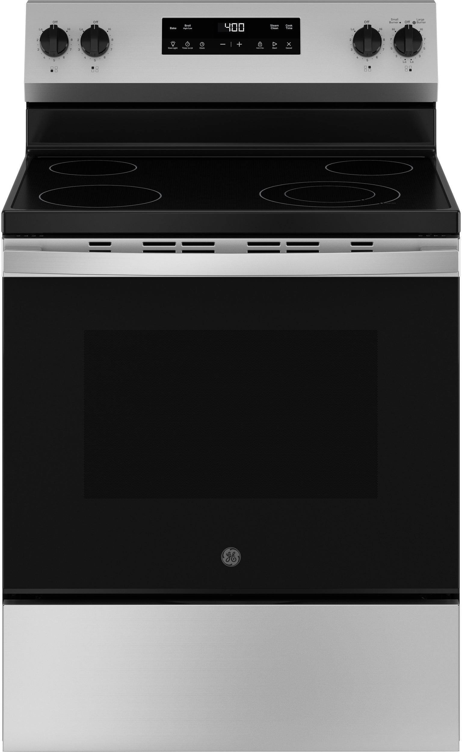 30 Inch Free Standing Radiant Range 4 Element Steam Clean Single Oven: Stainless Steel