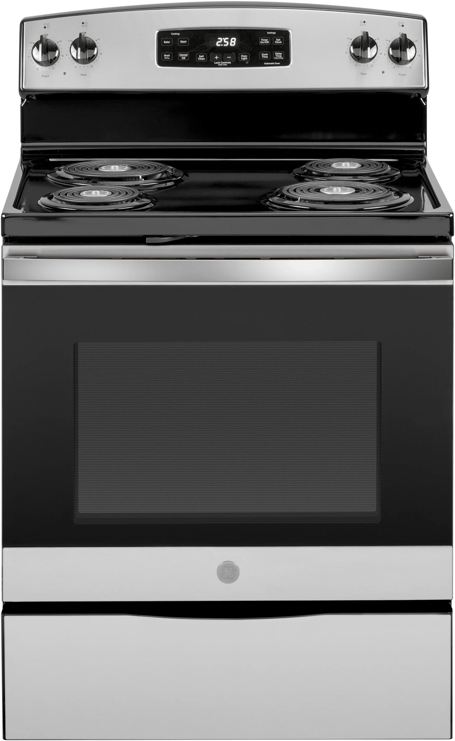 GE 30" Stainless Steel Electric Self Cleaning Coil Range