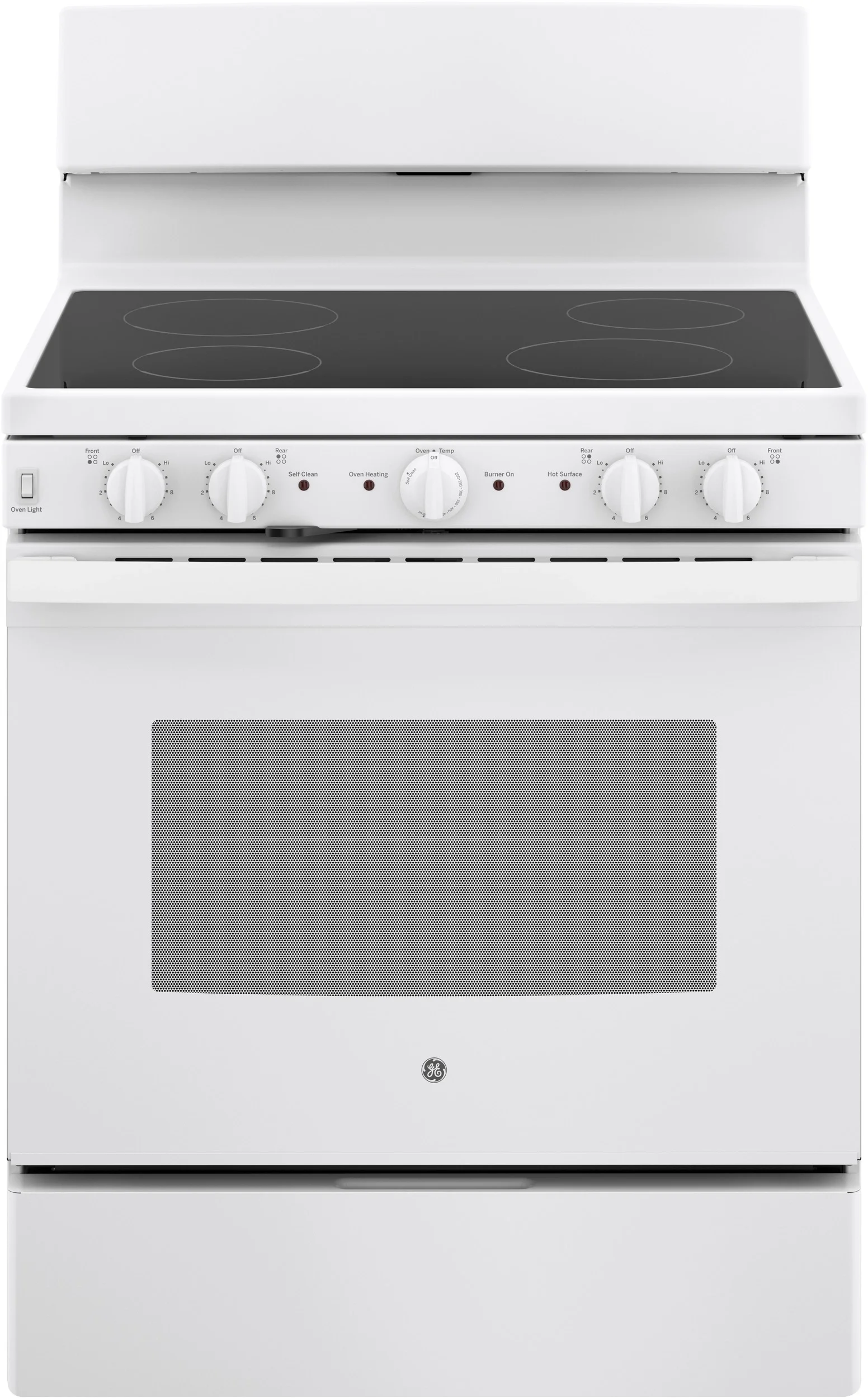 GE 30" White Electric Smoothtop Range - ADA Compliant with Self Clean