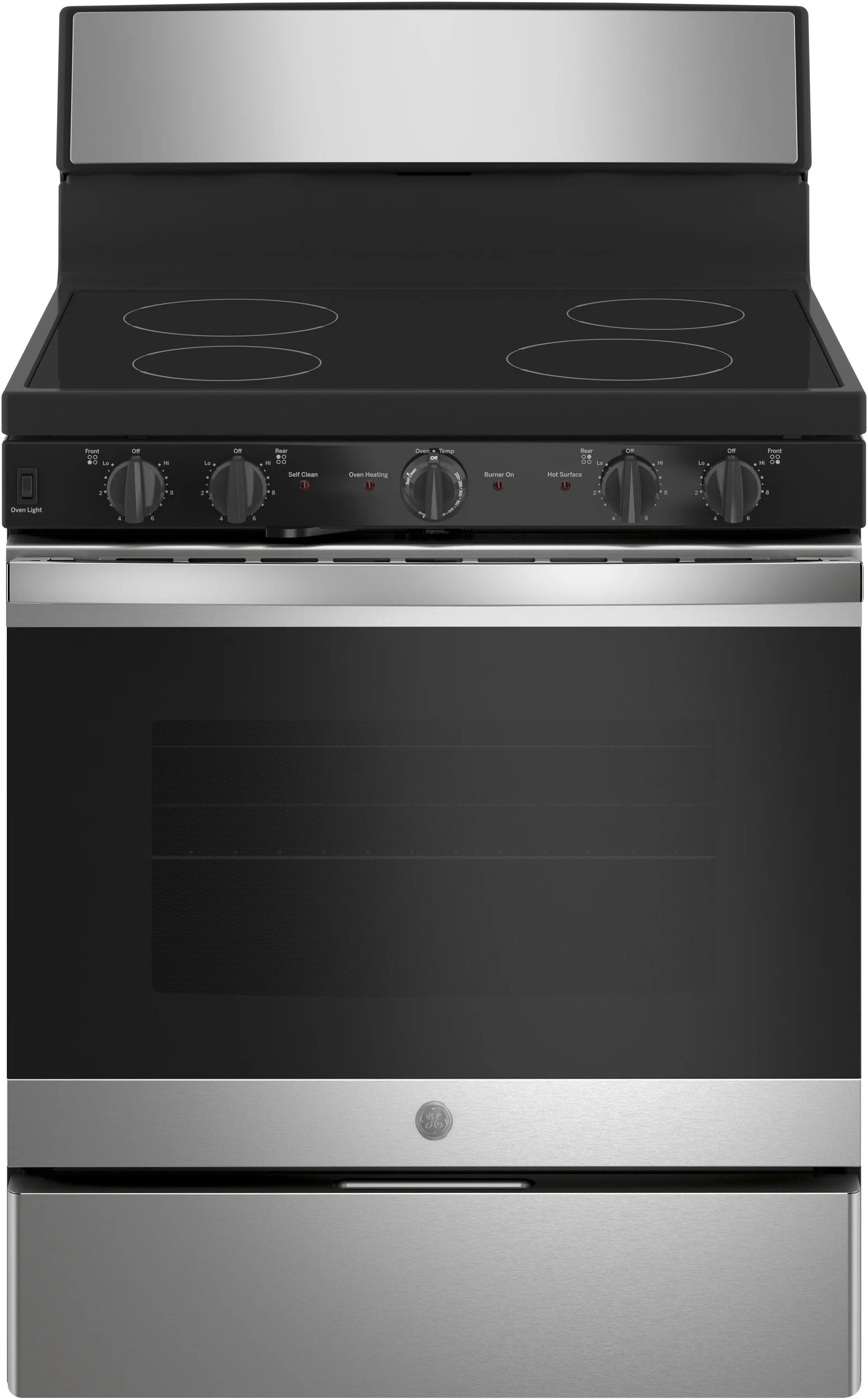 GE 30" Stainless Steel Electric Smoothtop Range - ADA Compliant with Self Clean