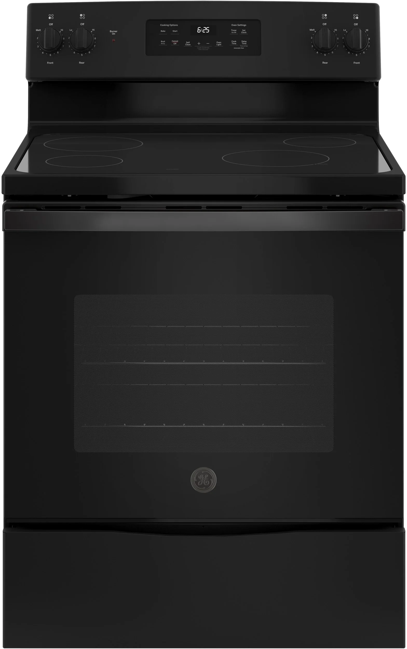 GE 30" Black Electric Smoothtop Range