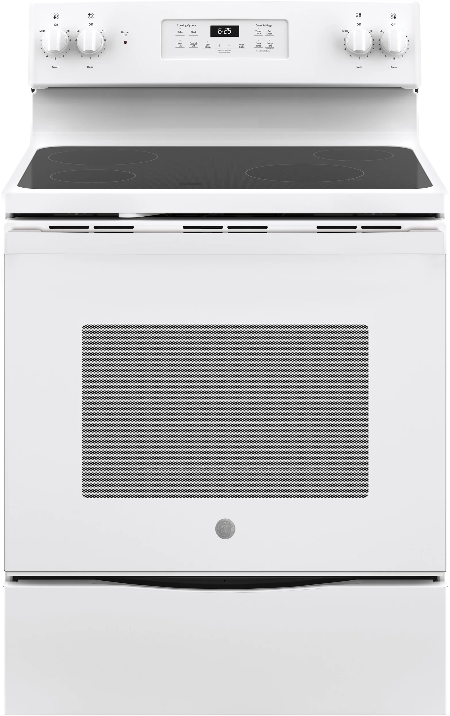 GE 30" White Electric Smoothtop Range