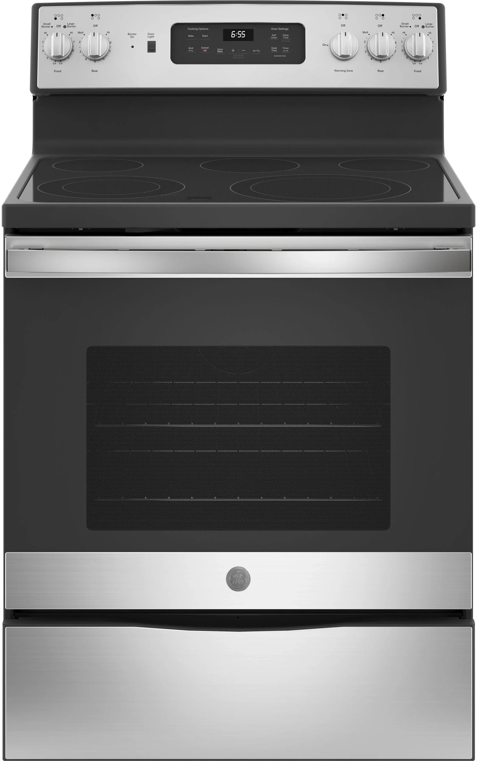 GE 30" Stainless Steel Electric Smoothtop Range - Convection