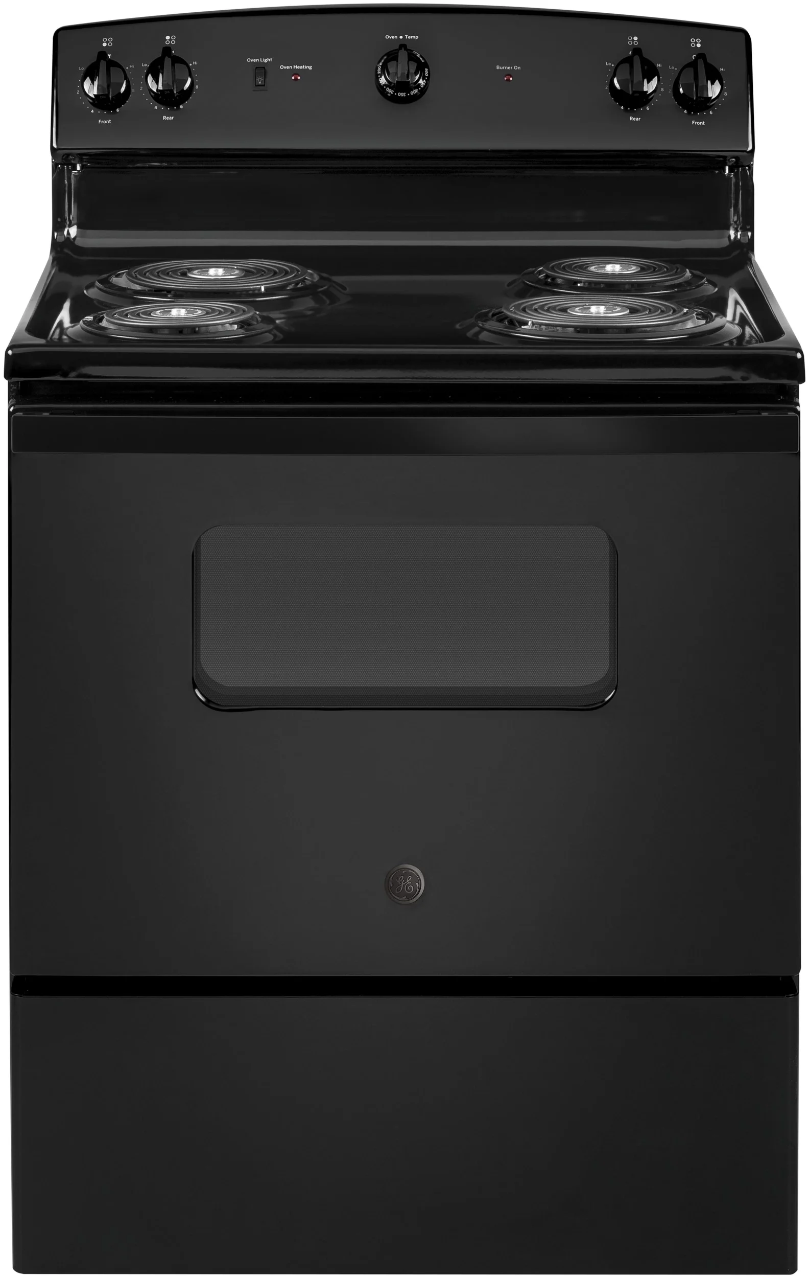 GE 30" Black Electric Coil Range
