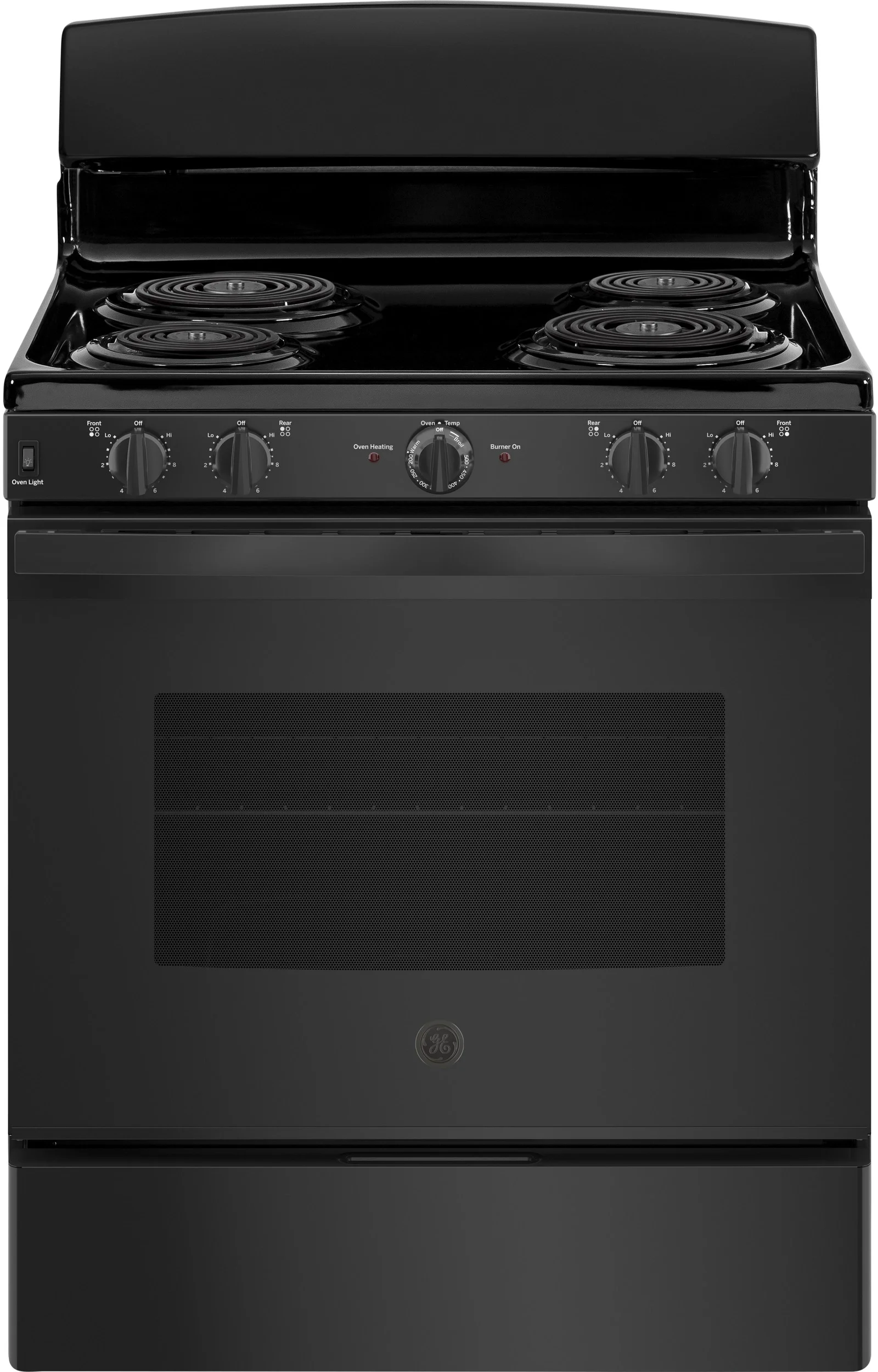 GE 30" Black Electric Coil Range