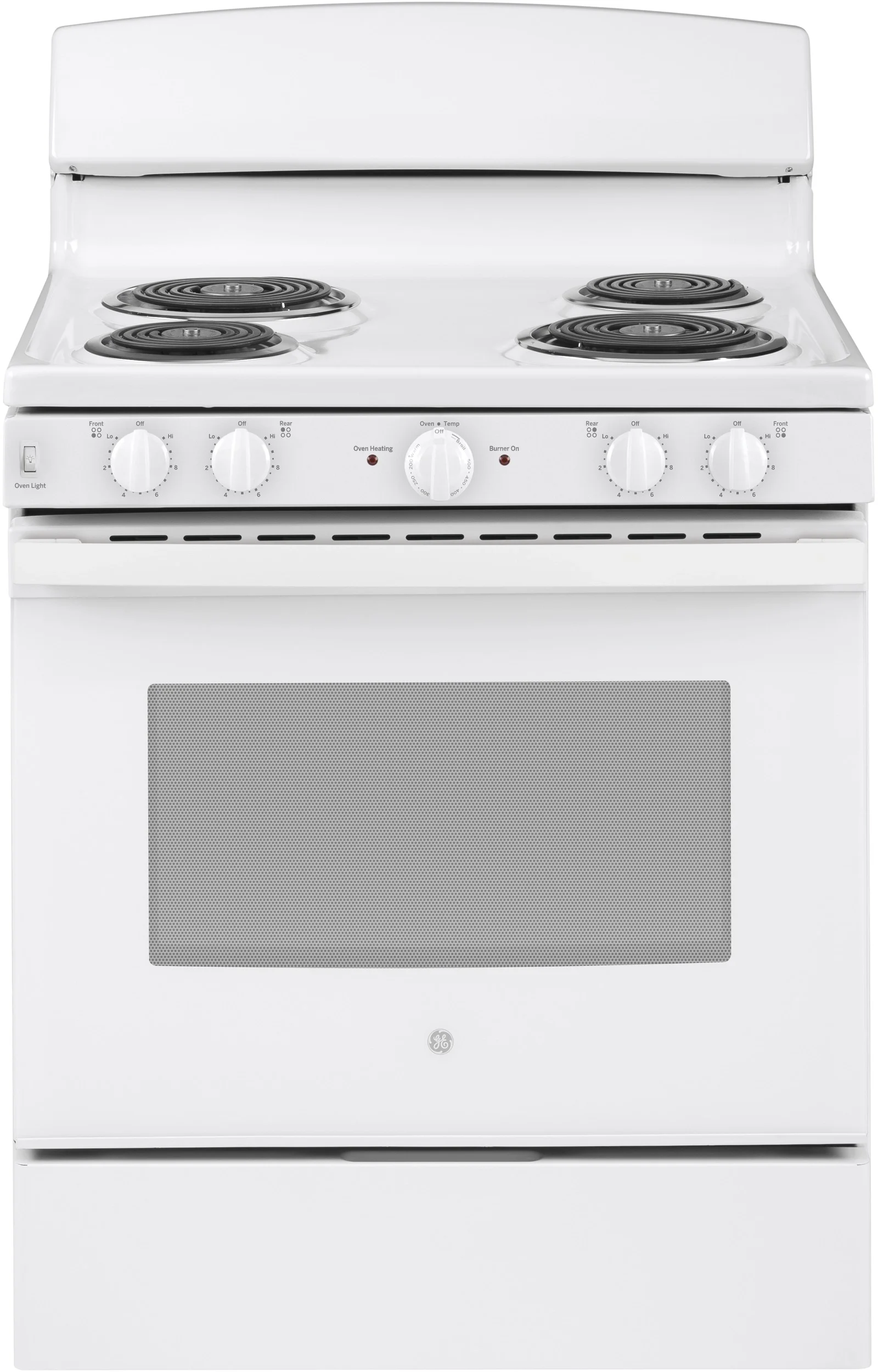 GE 30" White Electric Coil Range