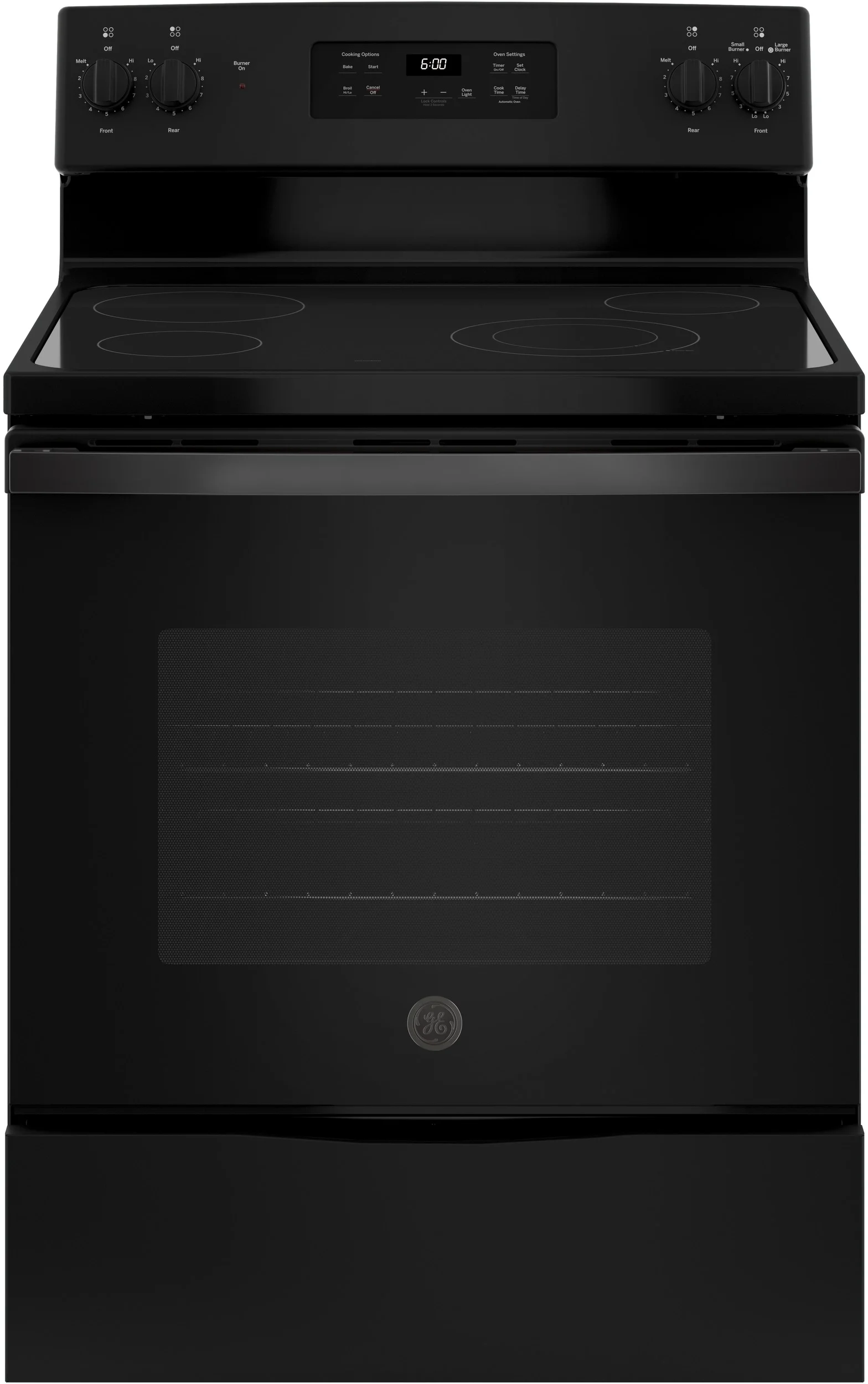 GE 30" Black Electric Smoothtop Range
