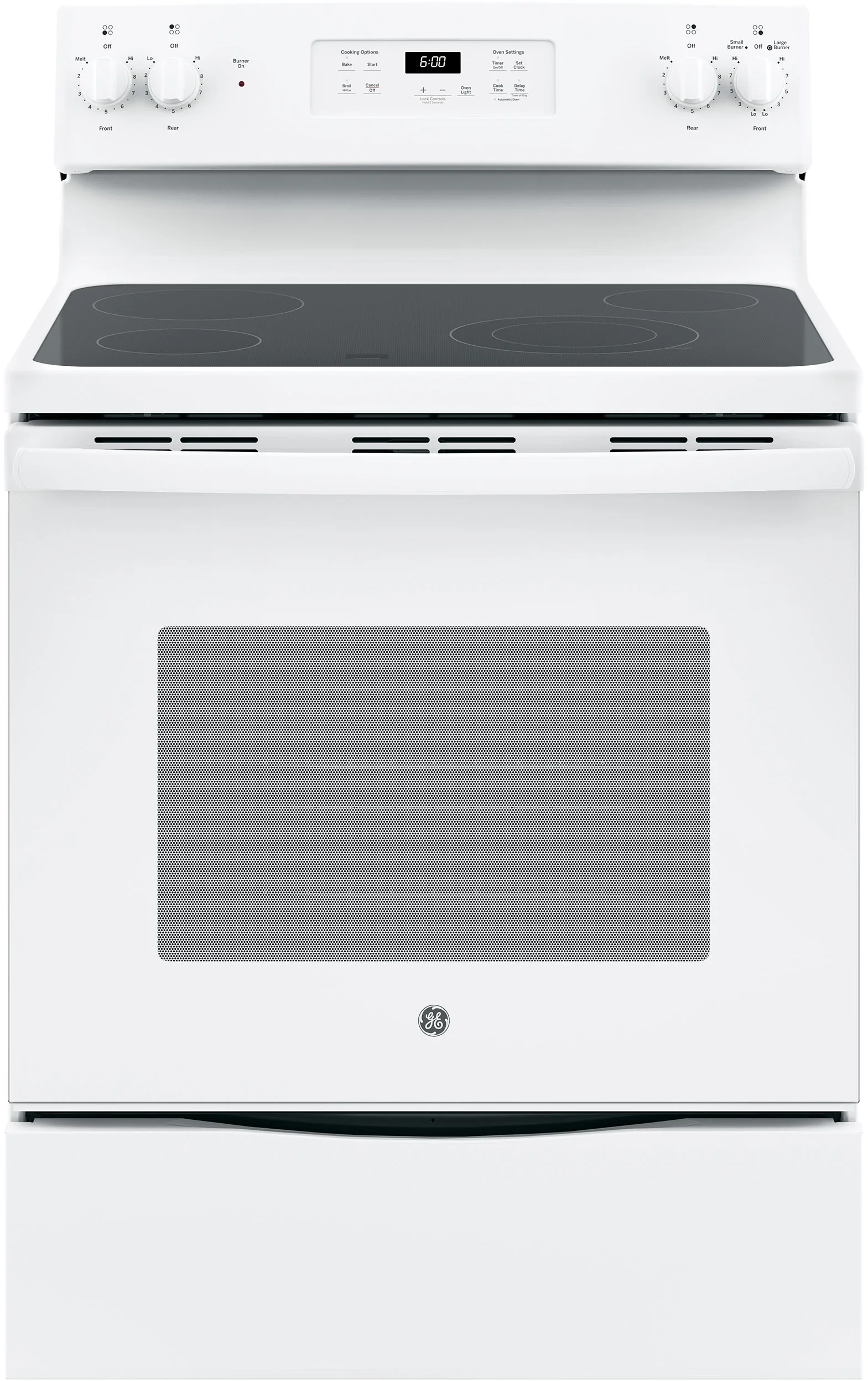 GE 30" White Electric Smoothtop Range