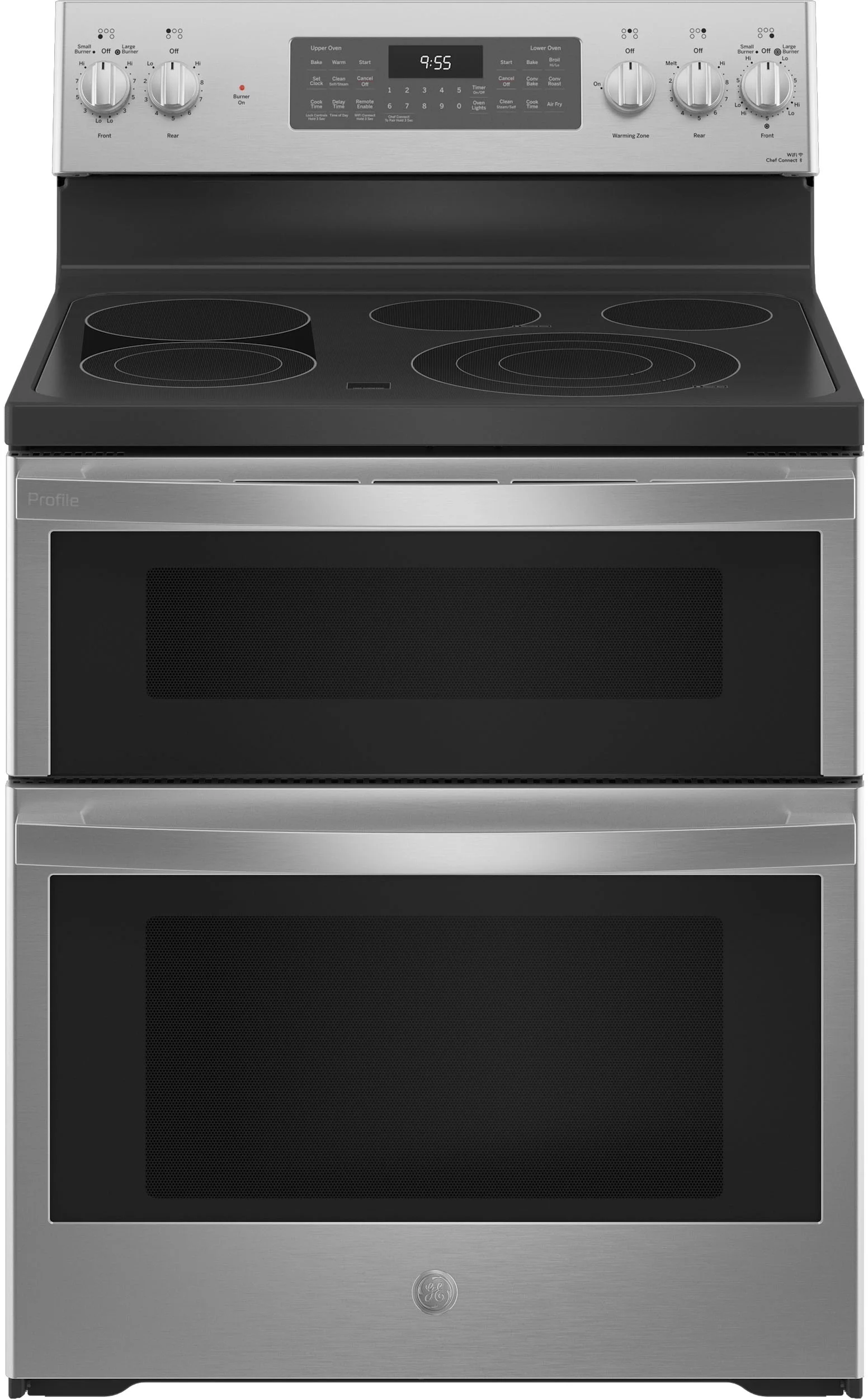 GE Profile PB965YPFS 30 Inch Stainless Steel Electric Convection Double Oven Freestanding Range