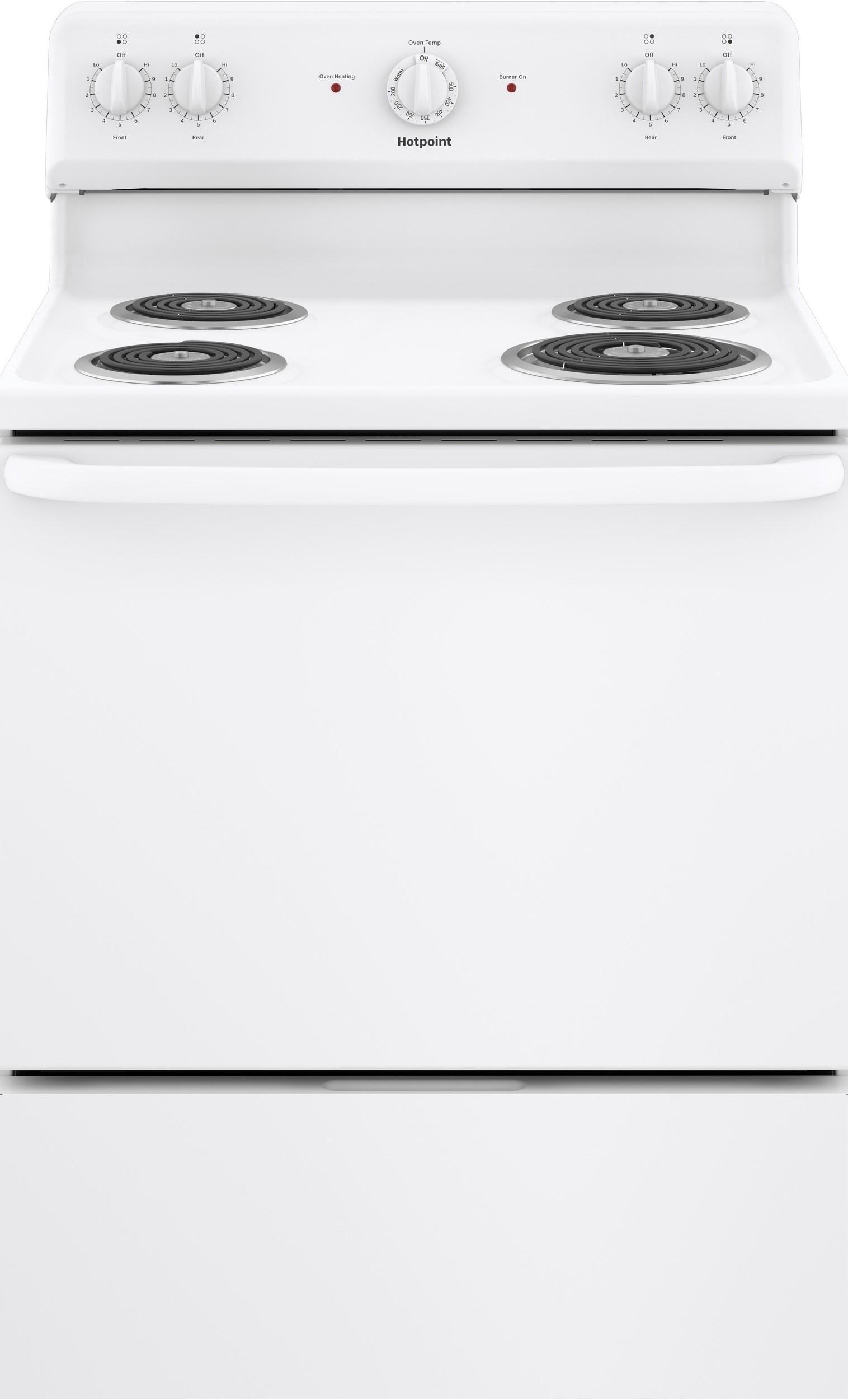 Hotpoint 30" White Coil Freestanding Single Range