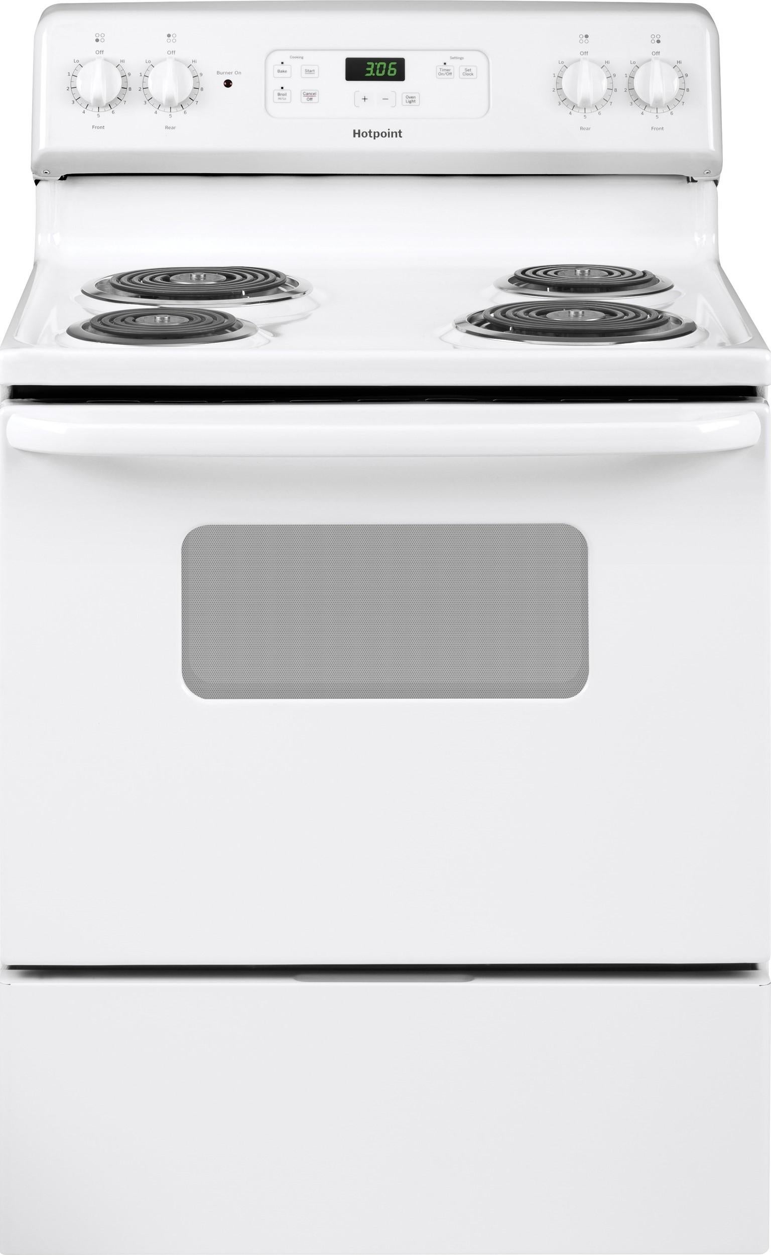 Hotpoint 30" White Coil Freestanding Single Range