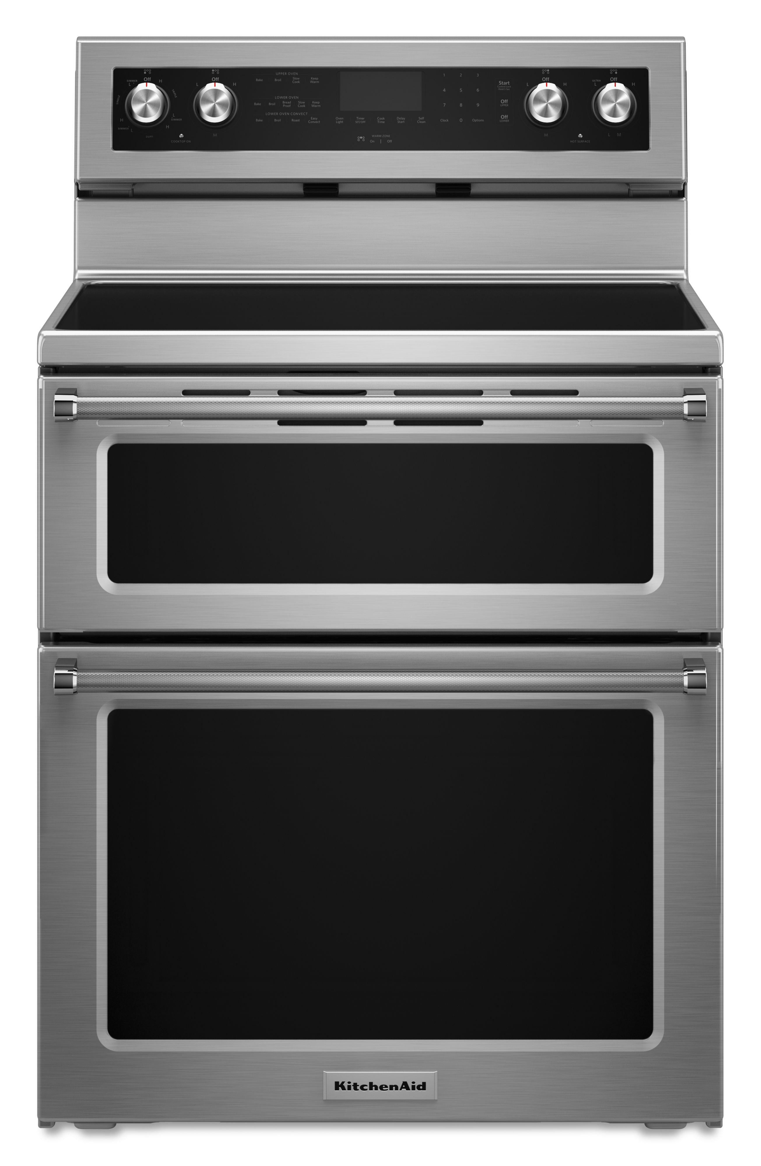 Kitchen Aid KitchenAid 30" Stainless Steel Freestanding Electric Double Oven Range - Convect