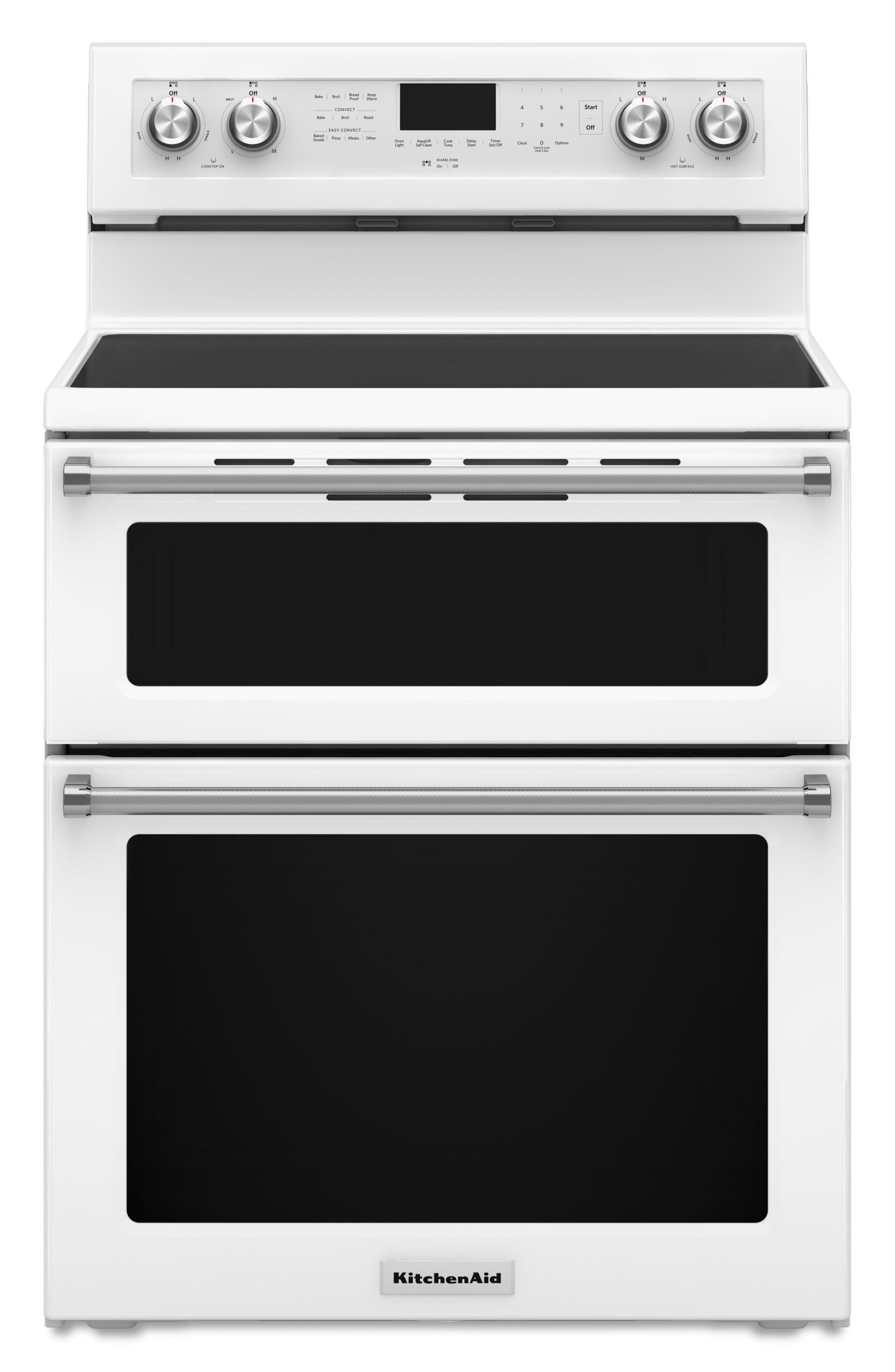 Kitchen Aid KitchenAid 30" White Freestanding Electric Double Oven Range - Convection