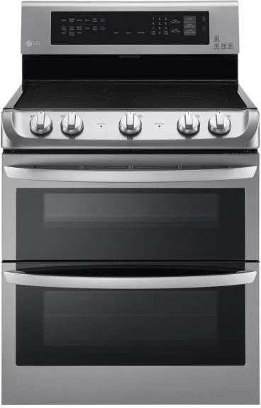 LG 30" Stainless Steel Electric Smoothtop Double Oven Range - Convection