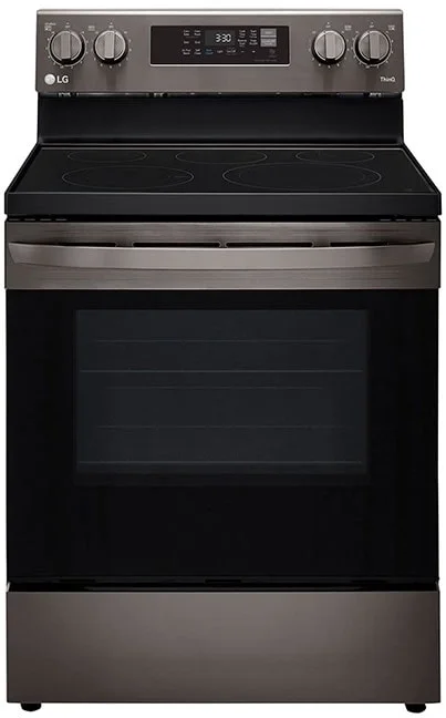 LG LREL6323D 30 Inch Black Stainless Steel Electric Convection Freestanding Range