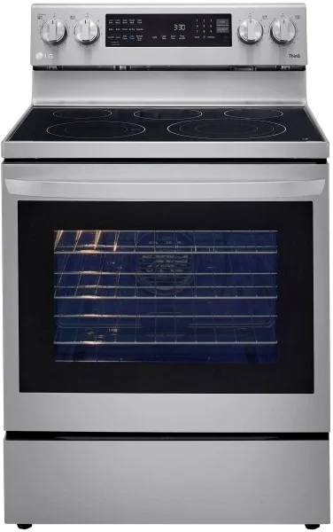 LG 30" Fingerprint Resistant Stainless Steel Electric ThinQ InstaView Range with Air Fry - Convection