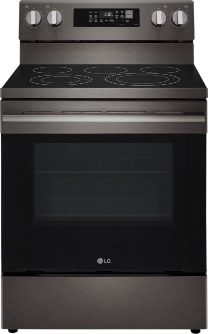 LG 6.3 cu. ft. Smart Wi-Fi Enabled ProBake Convection Electric Range with Air Fry & EasyClean: Black Stainless Steel