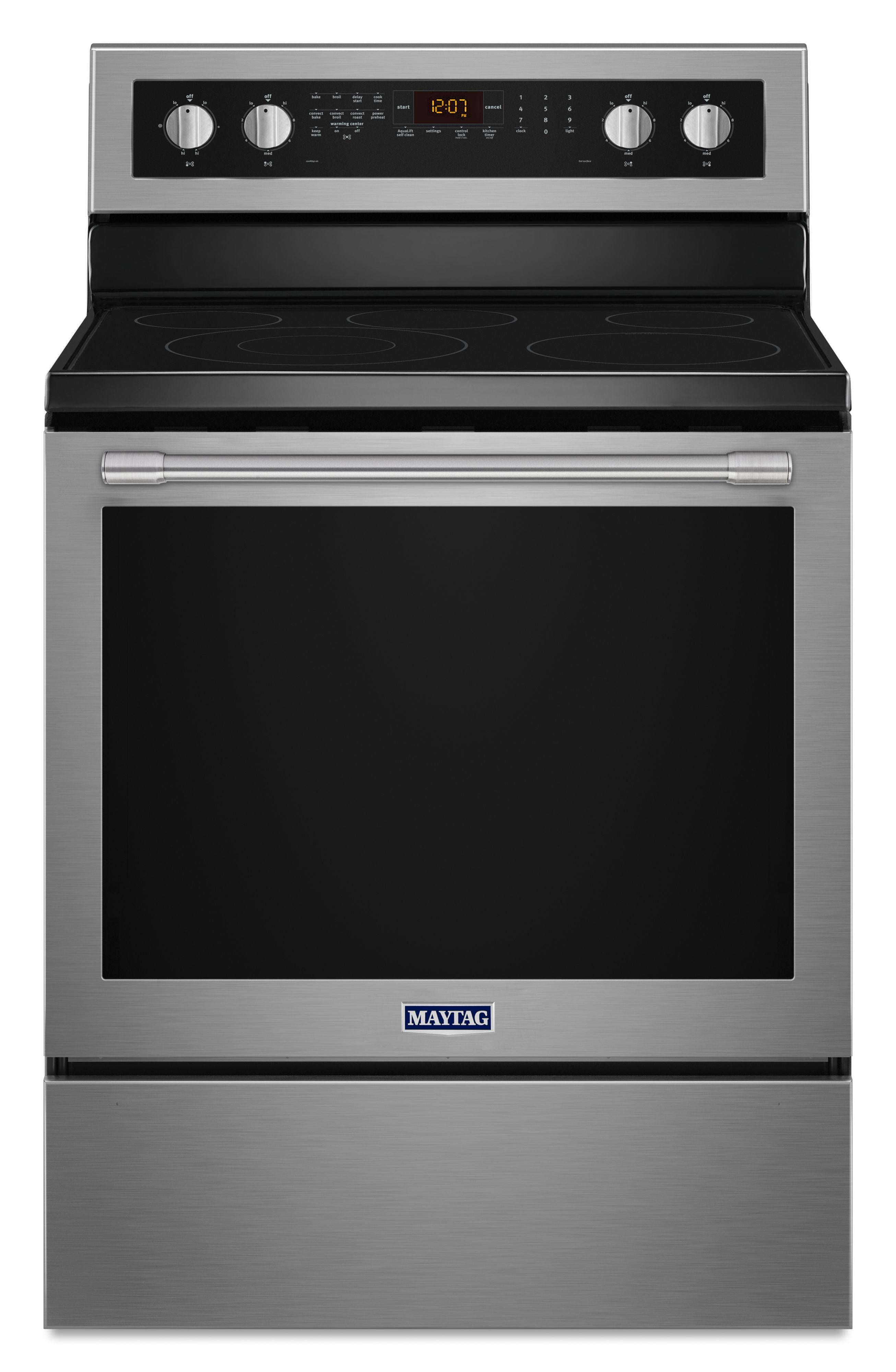 Maytag 30" Fingerprint Resistant Stainless Steel Electric Smoothtop Range - Convection
