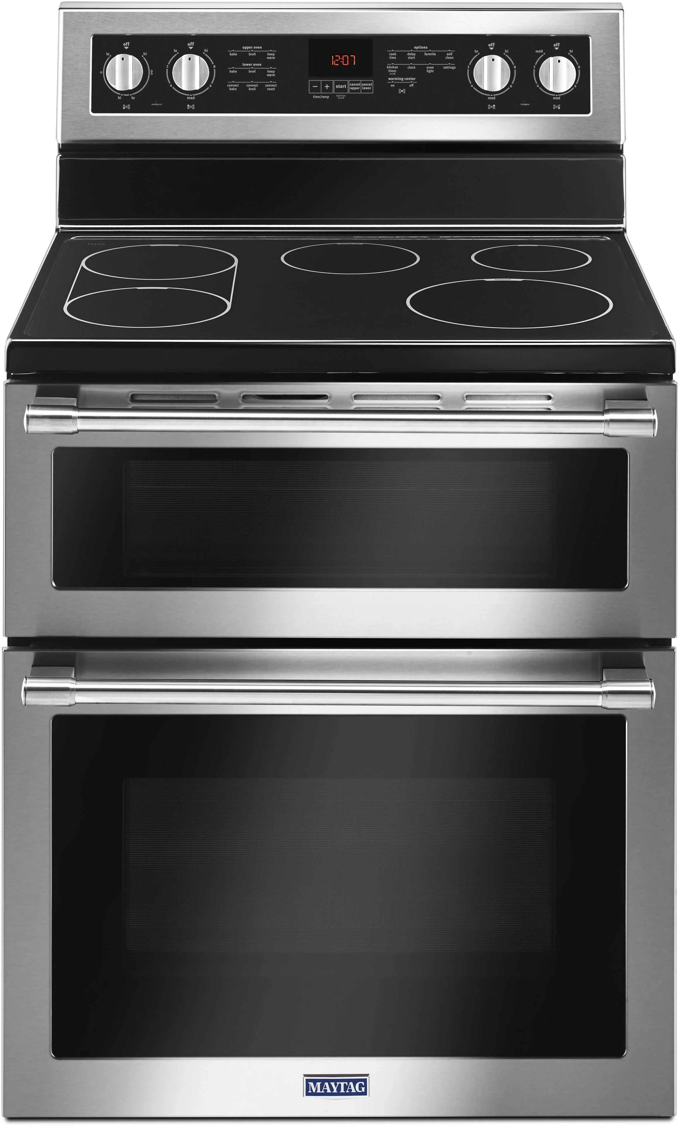 Maytag 30" Fingerprint Resistant Stainless Steel Double Oven Electric Range - Convection