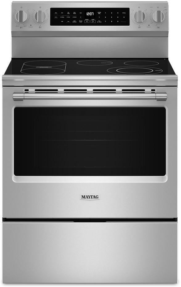 Maytag 30 Inch, 5.3 Cu. Ft. Electric Range With Grill Mode: Fingerprint Resistant Stainless Steel