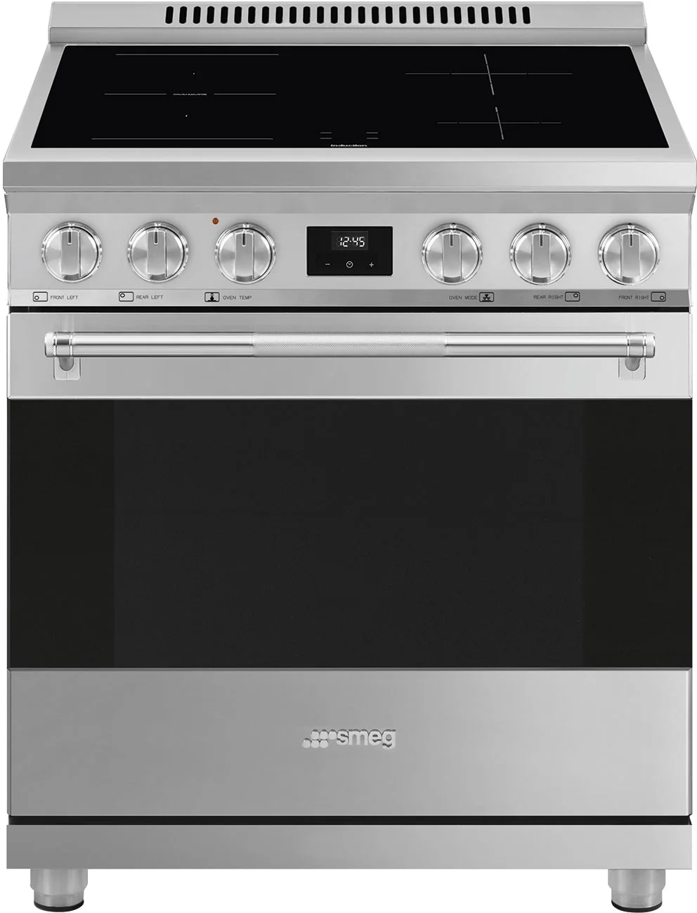 Smeg SPR30UIMX Professional Series 30 Inch Induction Electric Freestanding Range