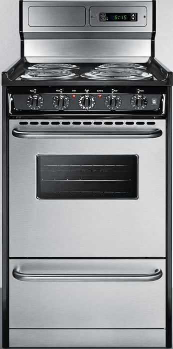 Summit Professional 20" Stainless Steel Electric Coil Range