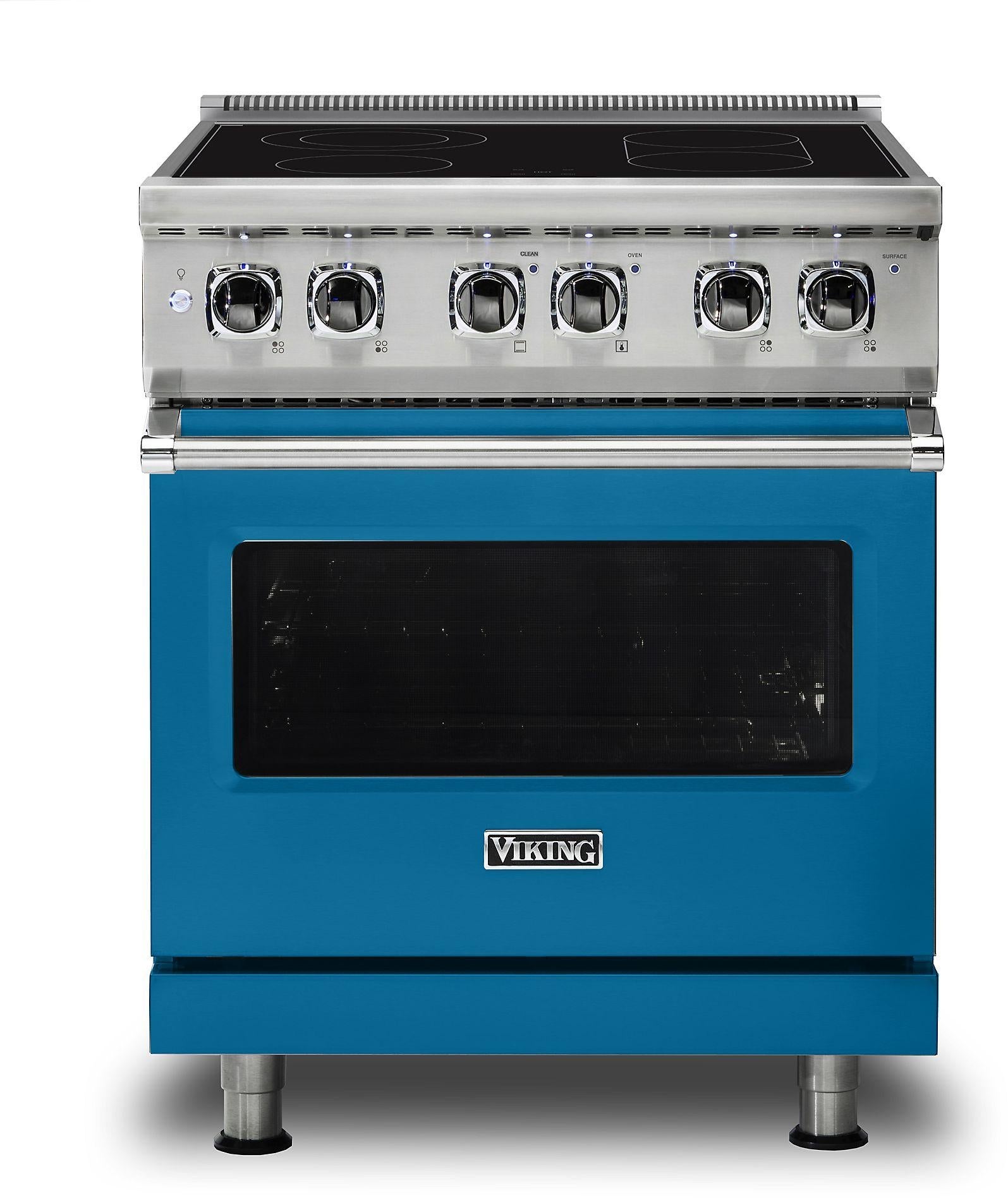 Viking VER53014BAB 30 Inch Alluvial Blue Electric Freestanding Range, in Alluvial Blue