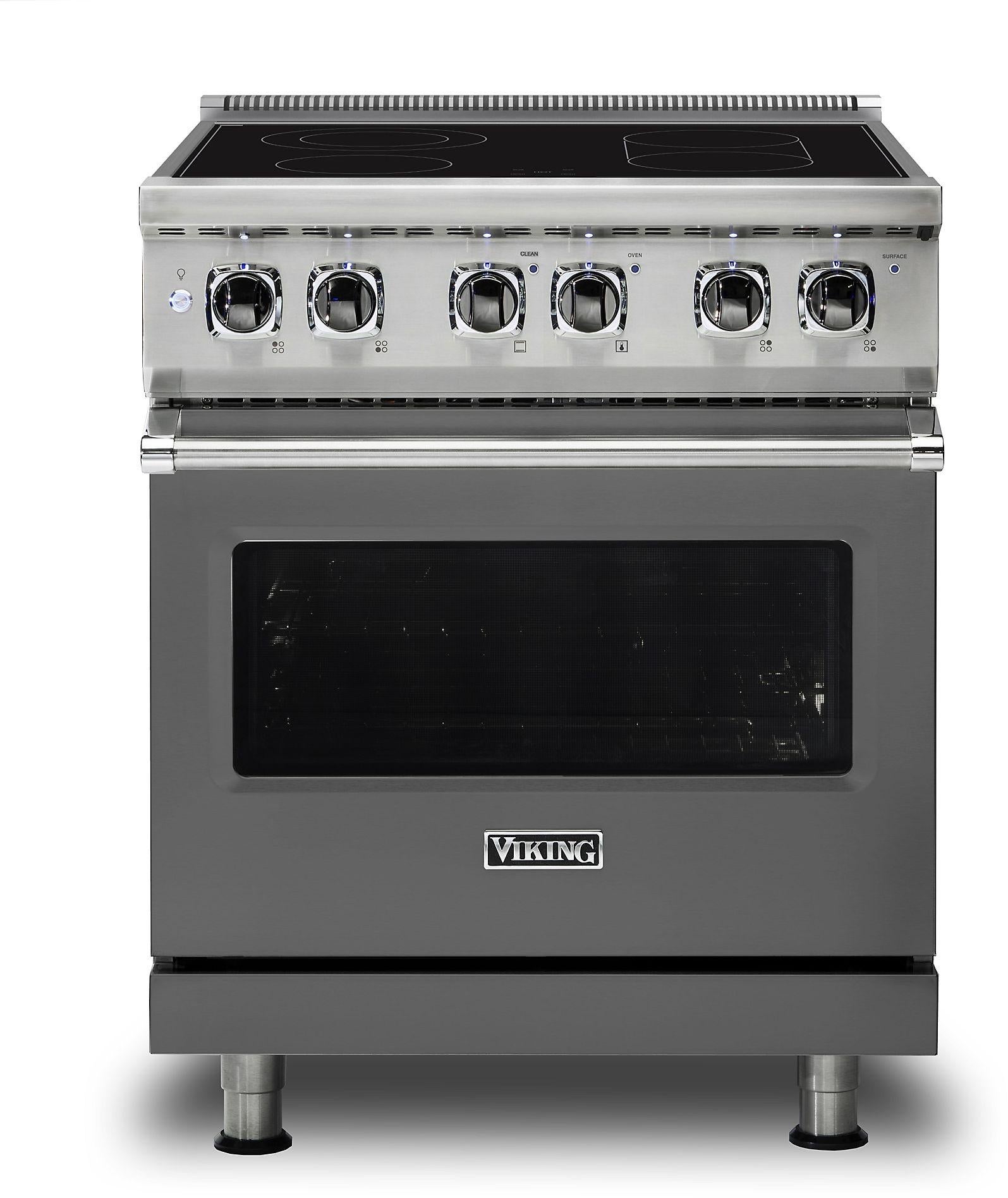Viking VER53014BDG 30 Inch Damascus Grey Electric Freestanding Range, in Damascus Grey