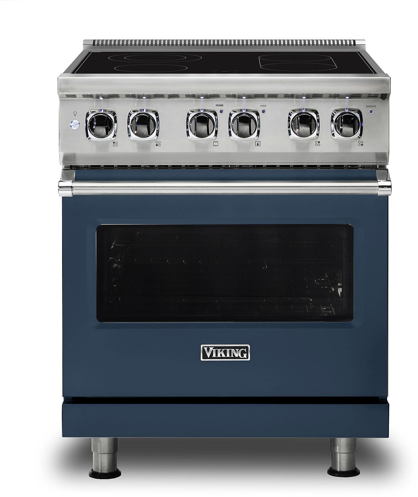 Viking VER53014BSB 30 Inch Slate Blue Electric Freestanding Range, in Slate Blue